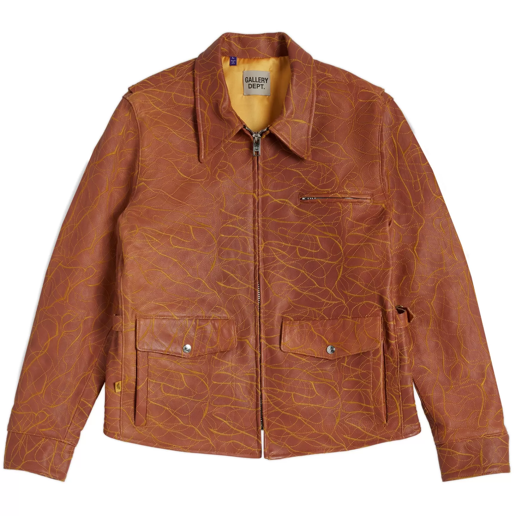 Cheap Gallery Dept Broadway Billy Leather Jacket Tan