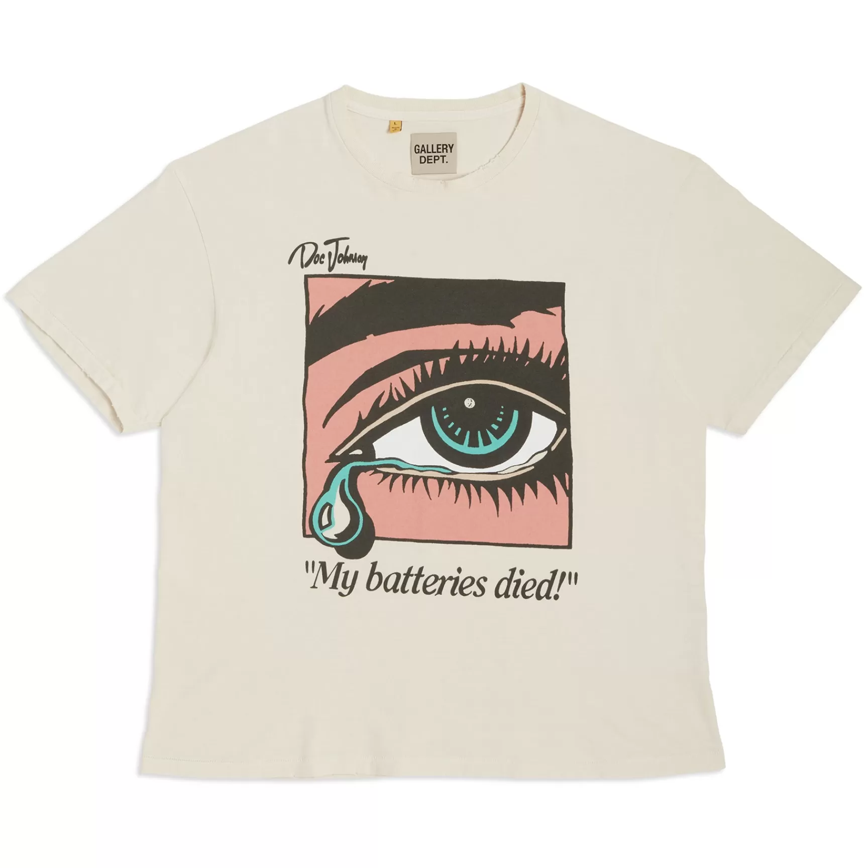 Shop Gallery Dept Dead Batteries Tee Antique White