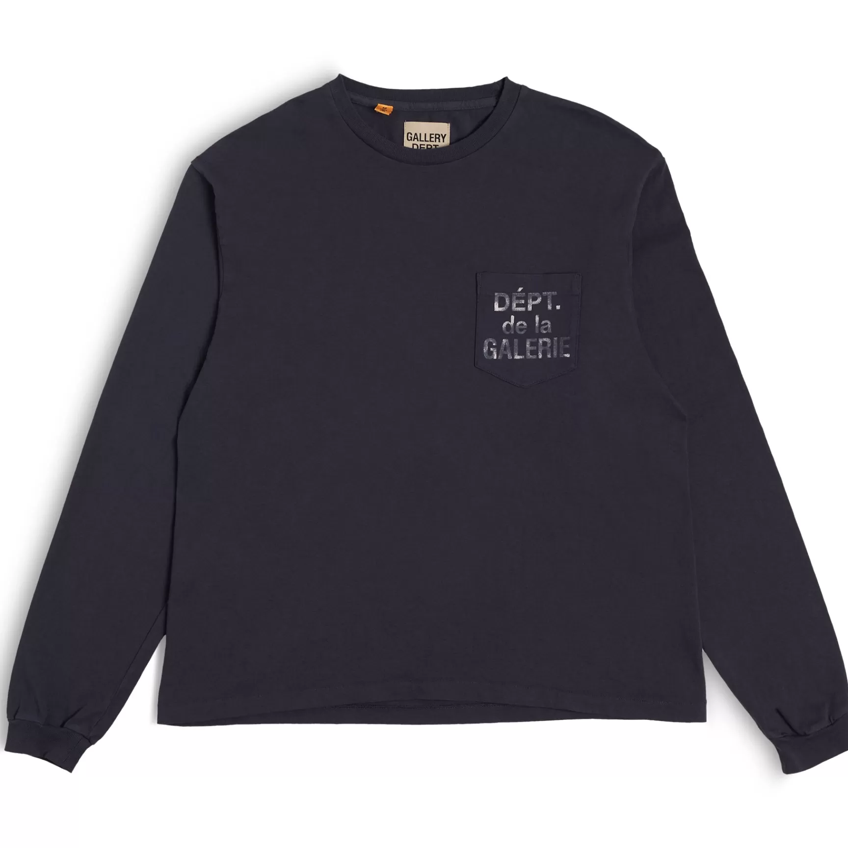 Online Gallery Dept French Logo L/S Pocket Tee Black