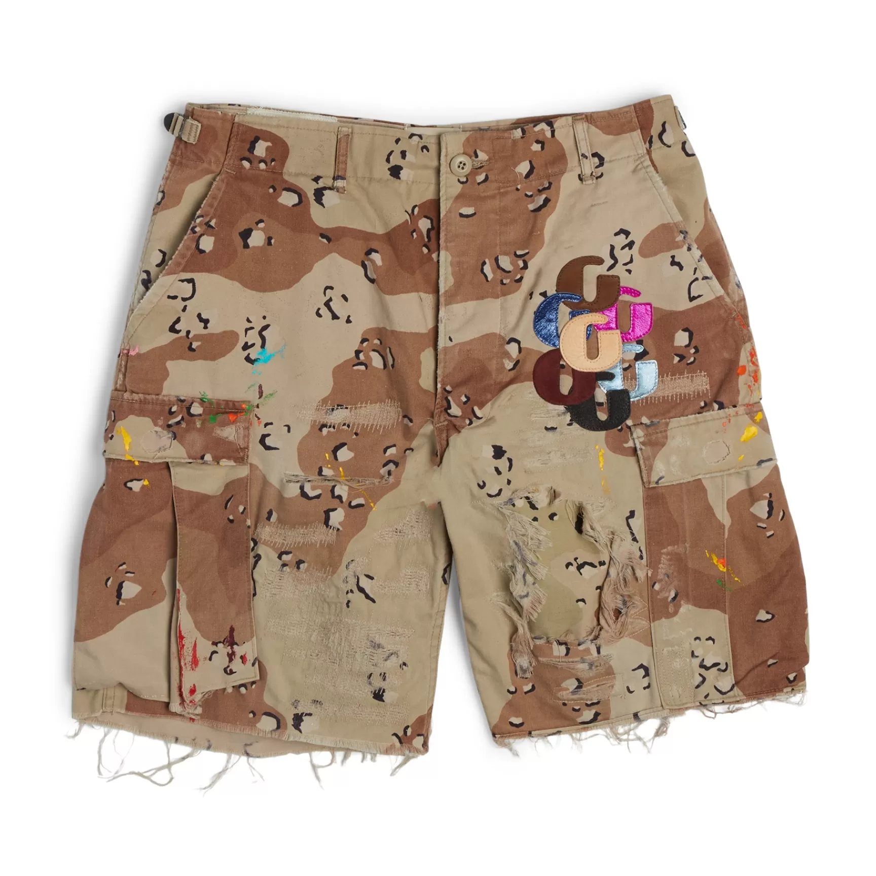 Cheap Gallery Dept G Patch Camo Cargo Shorts Chocolate Chip