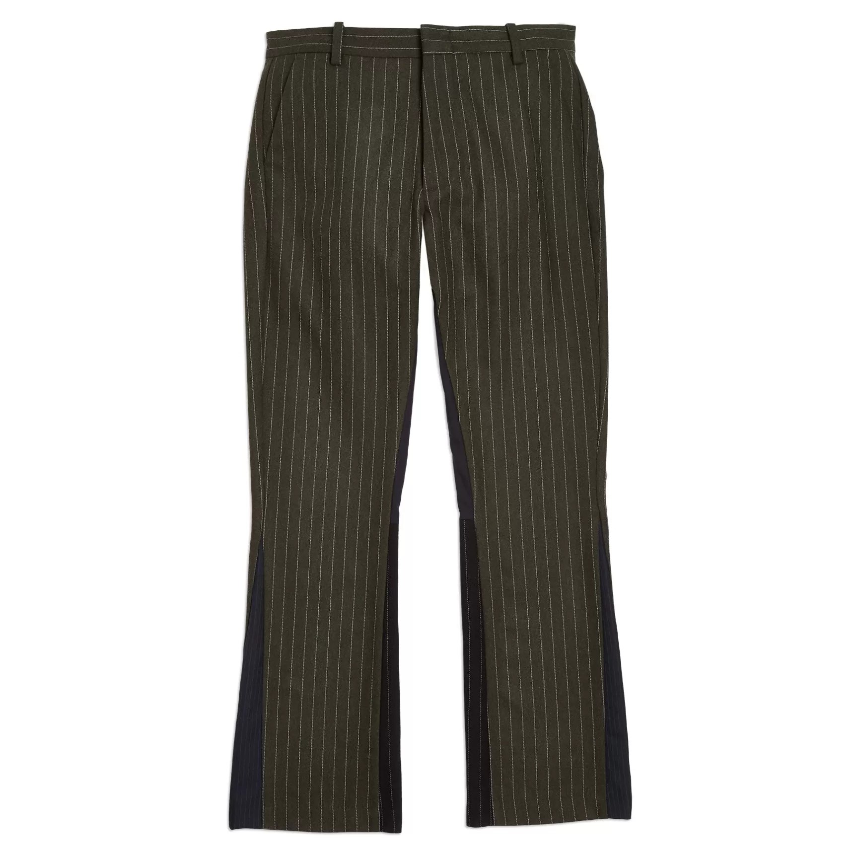 Store Gallery Dept Pinstripe Dress Pant Flare Dark Green