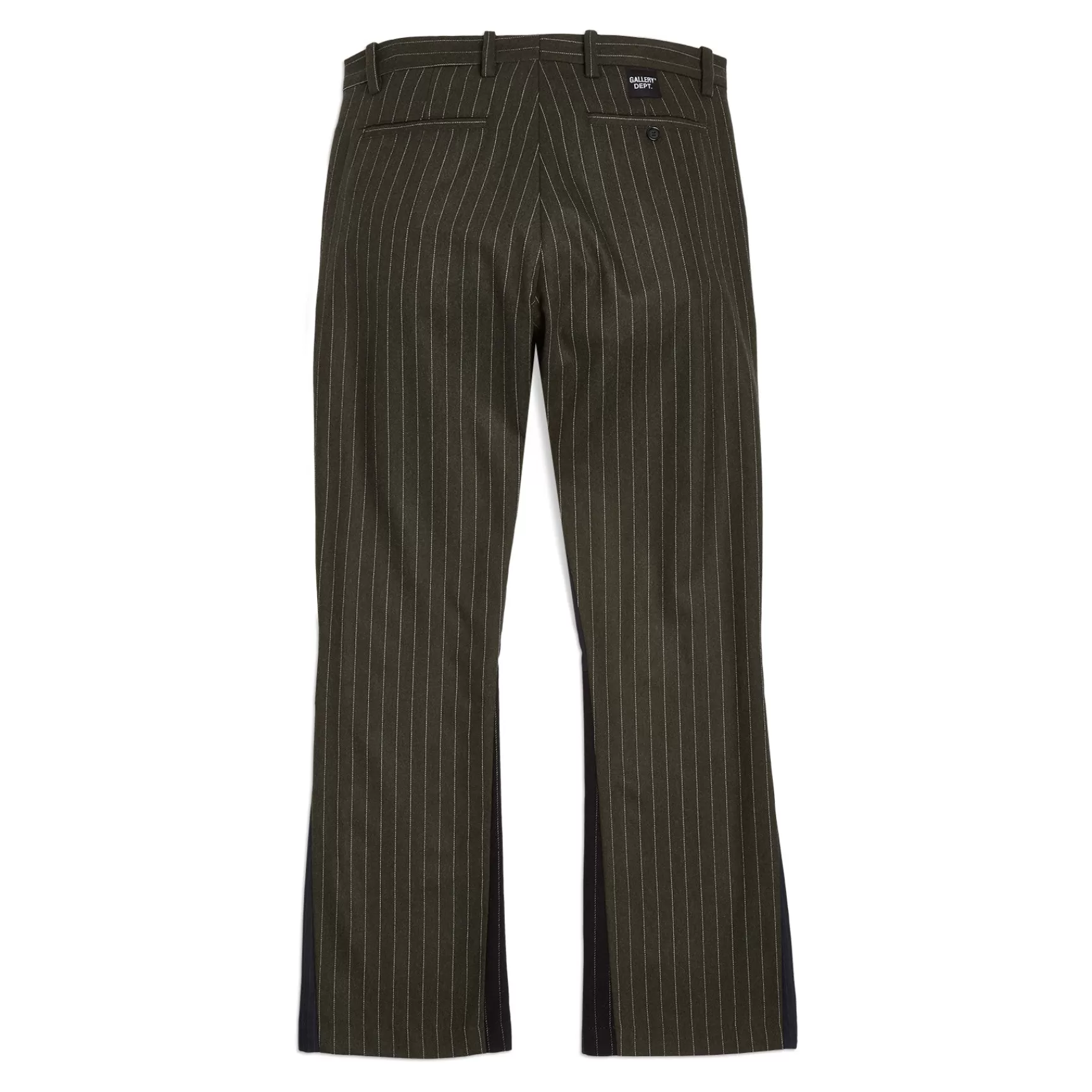 Store Gallery Dept Pinstripe Dress Pant Flare Dark Green