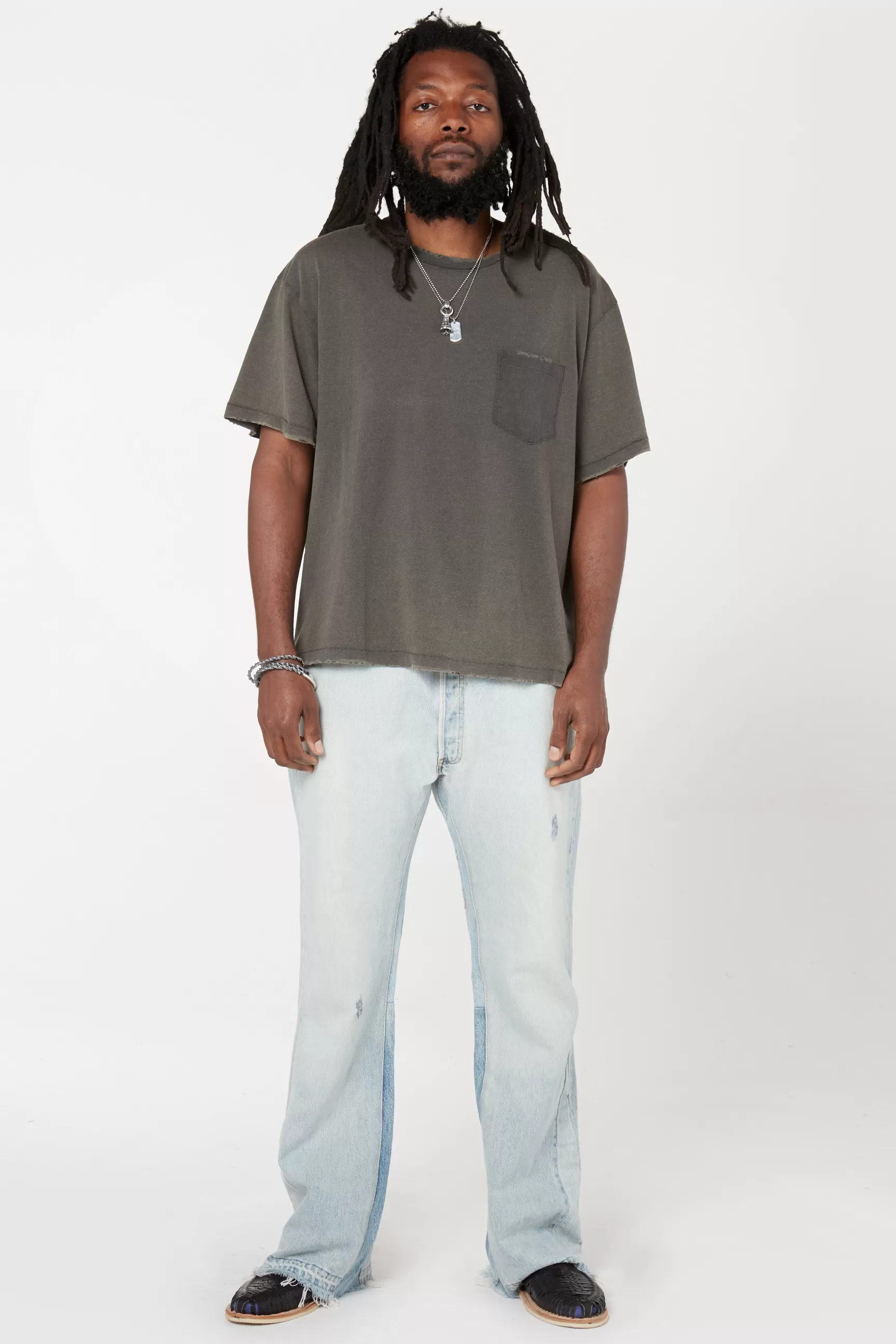 Clearance Gallery Dept Plain Vintage Pocket Tee Black