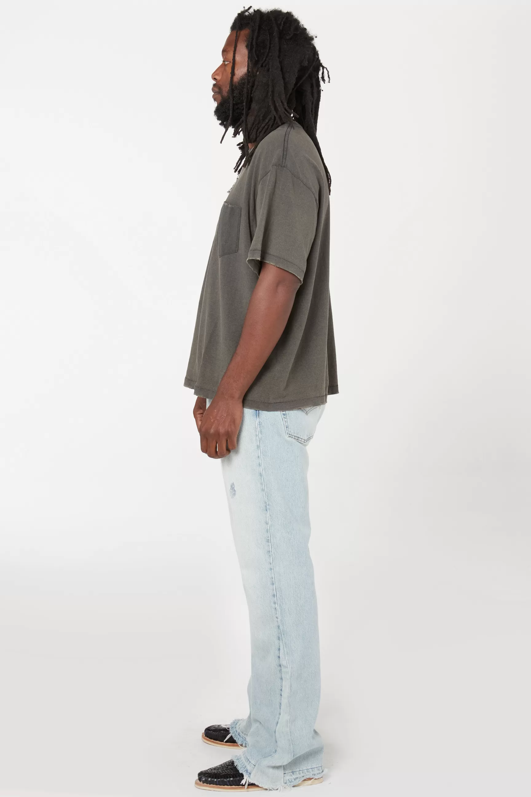 Clearance Gallery Dept Plain Vintage Pocket Tee Black