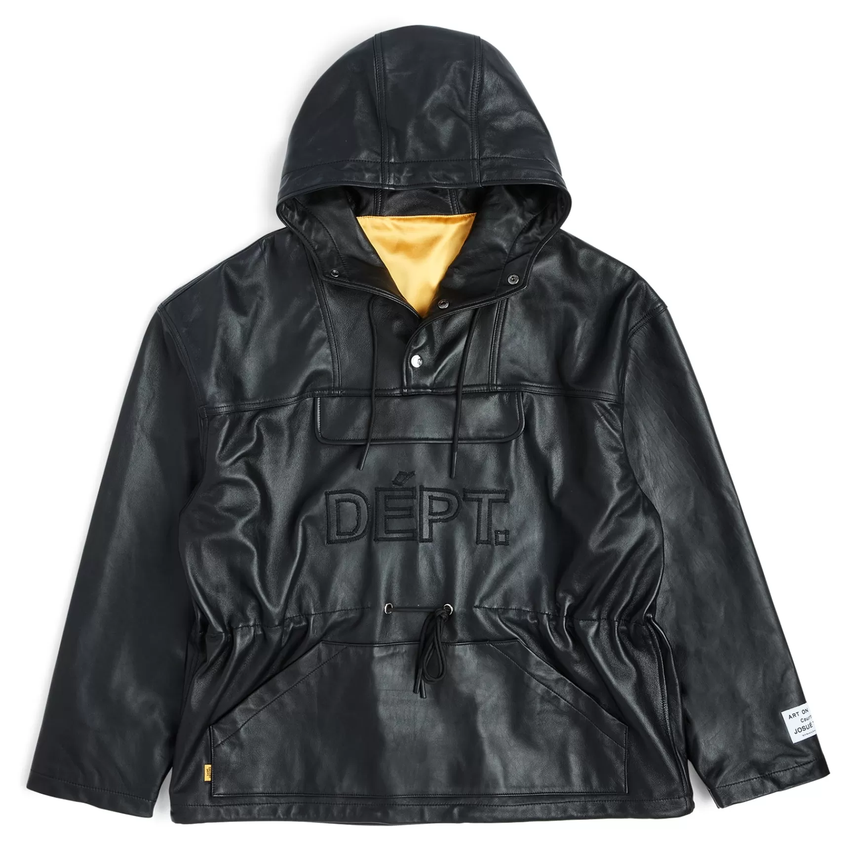 Fashion Gallery Dept Riley Leather Anorak Black