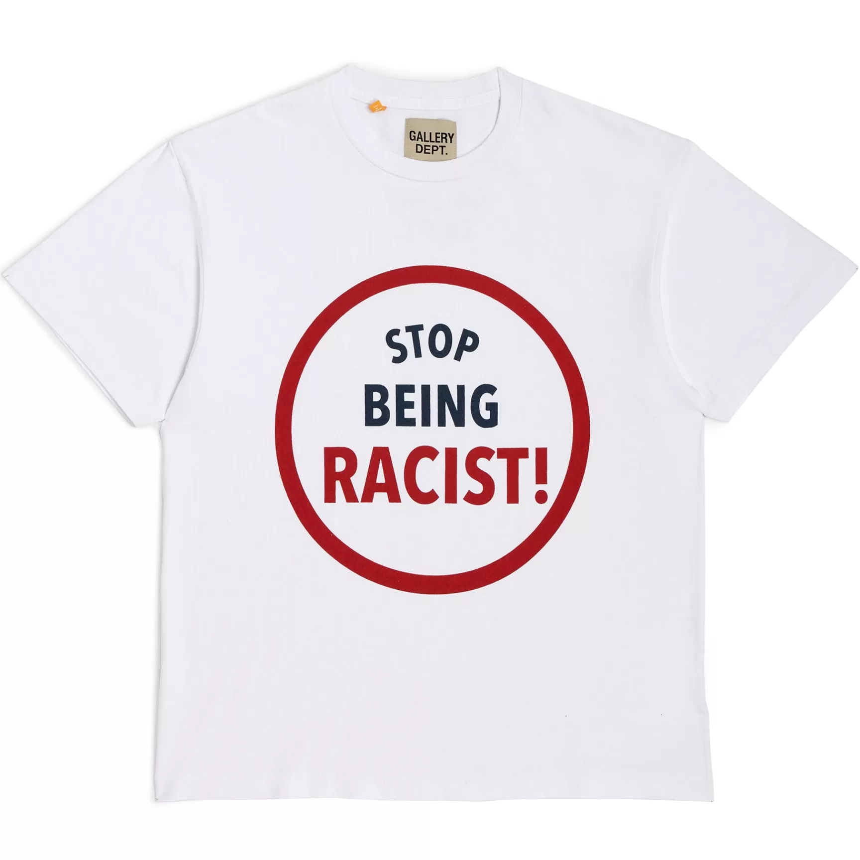 Flash Sale Gallery Dept Stop Being Racist Tee White