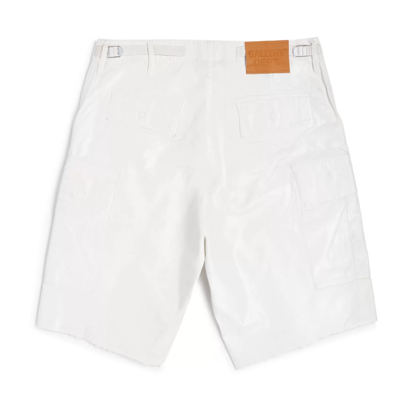 Sale Gallery Dept White Foil Cargo Shorts White Foiled